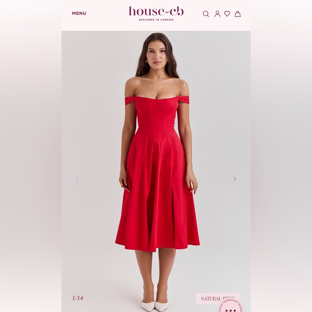HOUSE OF CB 'Saira' Scarlet Midi Sundress